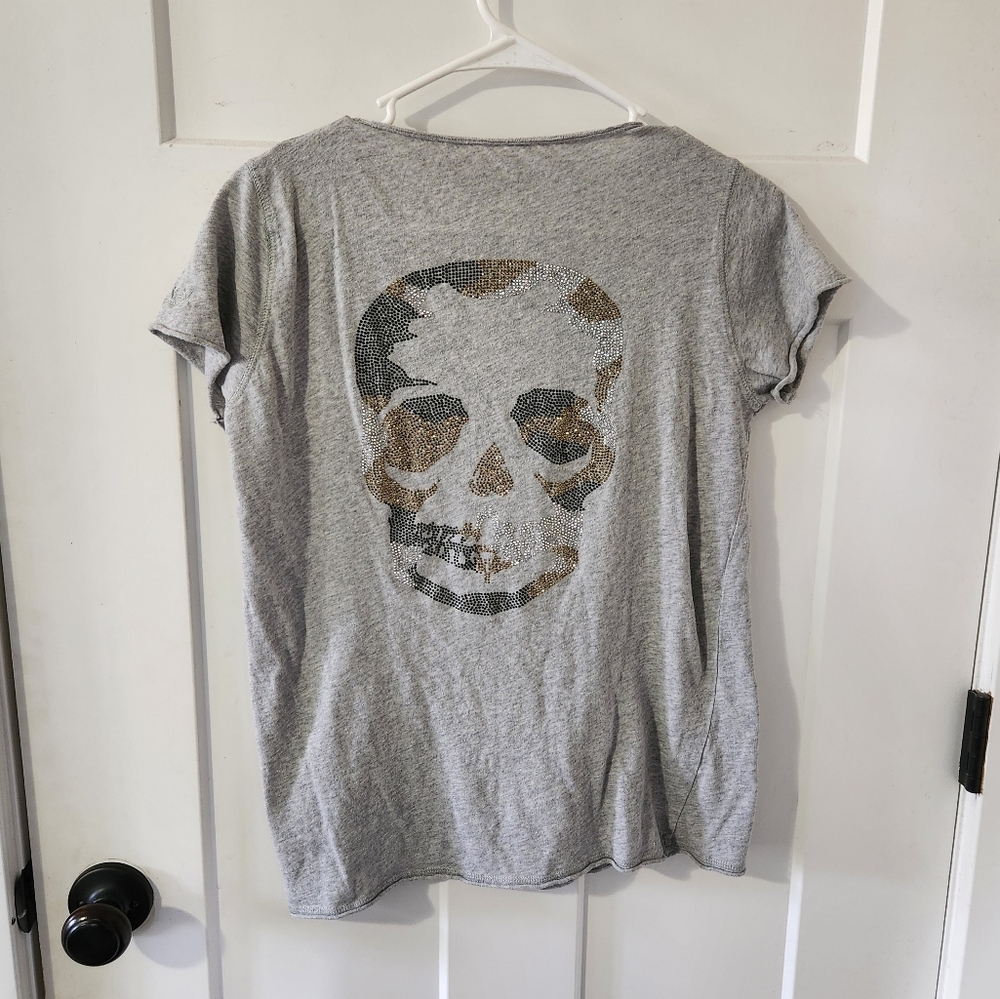 Rhinestone skull t-shirt